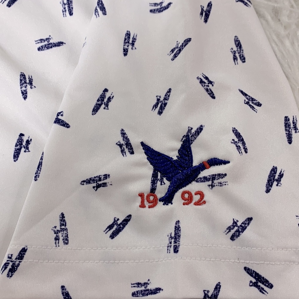 JOHNNIE-O Polo shirt logo print embroidered on left sleeve “1992 bird ” men S - Picture 6 of 10